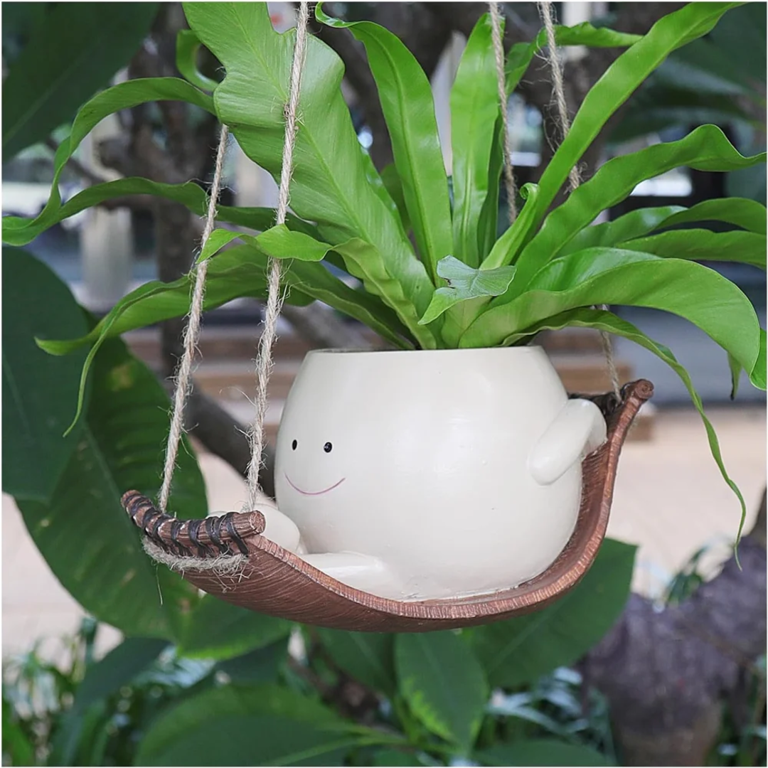 Potelegant Smily Face Planter Pot Hammock