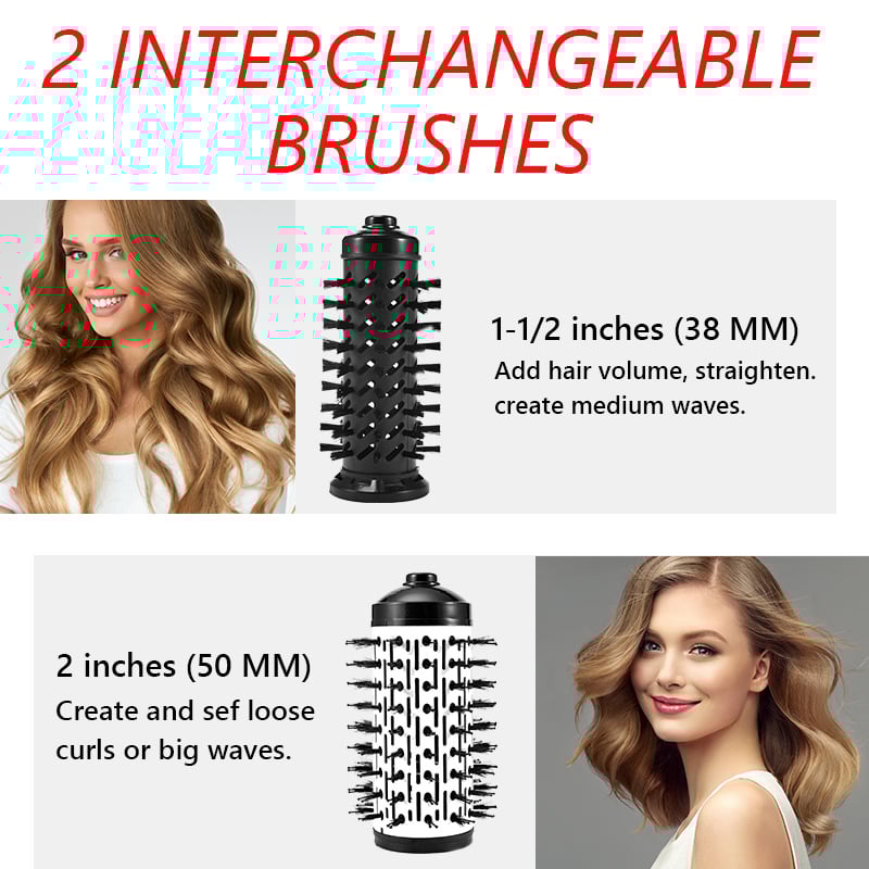 3-In-1 Hot Air Styler And Rotating Hair Dryer For Dry Curl Straighten