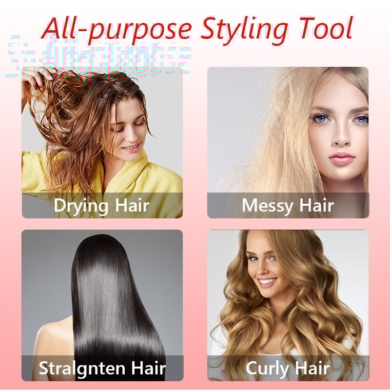 3-In-1 Hot Air Styler And Rotating Hair Dryer For Dry Curl Straighten