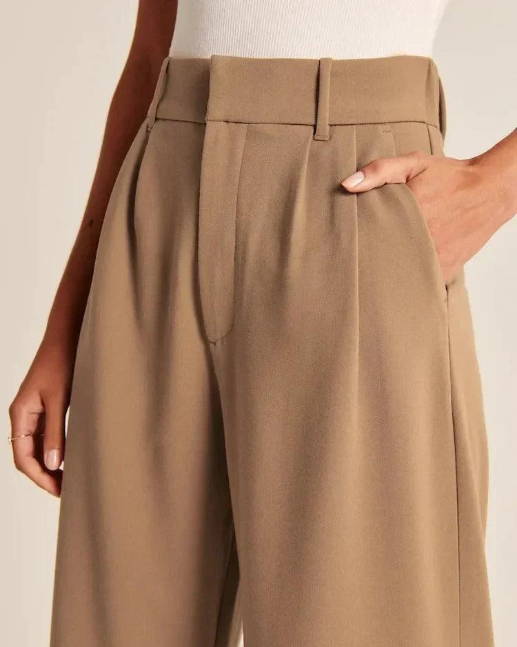Wide-Leg Tailored Pants