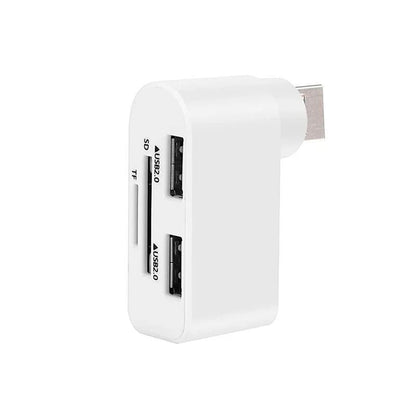 4 In 1 Rotatable Usb Hub White