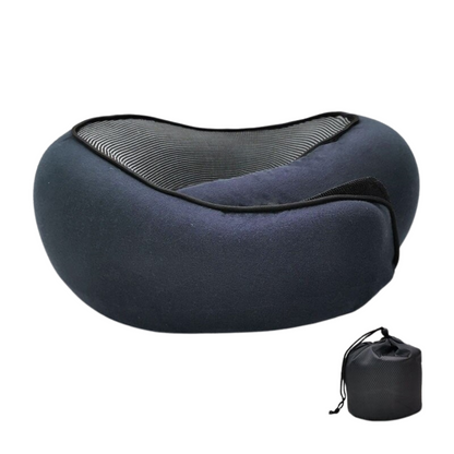 Travel Neck Pillow - Comfortable And Full Support Dark Blue / Velcro