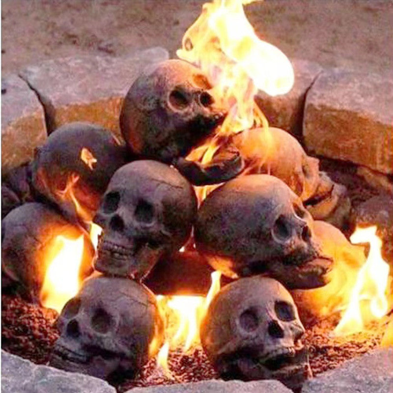 Skull Halloween Barbecue Fire Ornament Design Decoration