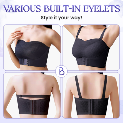 Breezypush - Breathable Non-Slip Strapless Front Buckle Push-Up Bra Hot Sale 50% Off