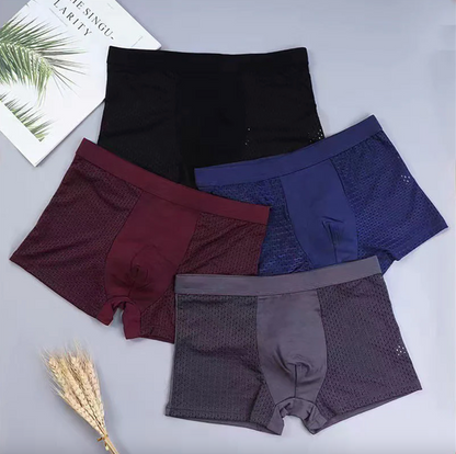 Boxhero – Pack Of 10 Bamboo Fiber Boxer Briefs Buy 5 Get L / Random Color (4Pcs)