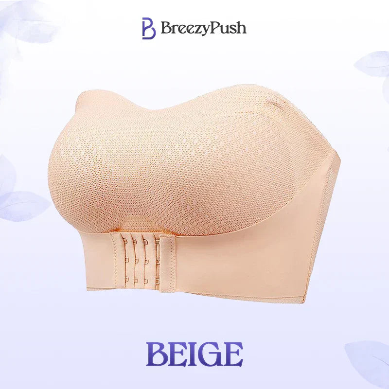 Breezypush - Breathable Non-Slip Strapless Front Buckle Push-Up Bra Hot Sale 50% Off