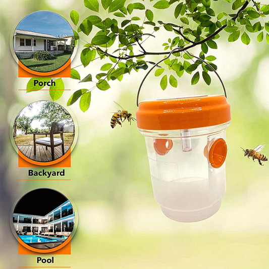 Solar Wasp Trap Hanging with LED Light