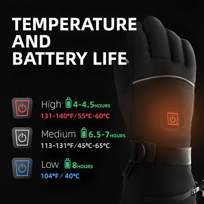 Unisex Heated Gloves Rechargeable Electr