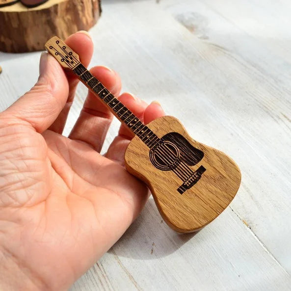 Wooden Acoustic Guitar Pick Box - Hot Sale 50% Off