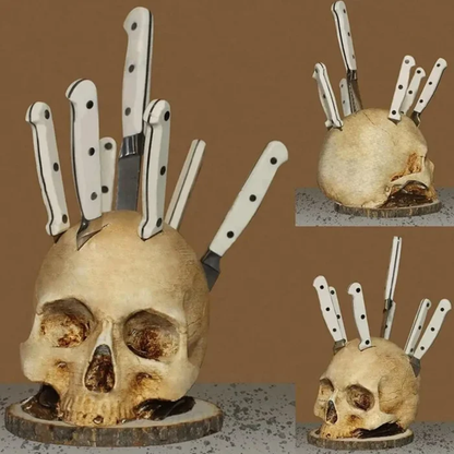 Gothic Skull Knife Holder