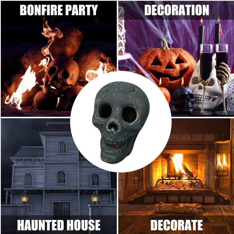 Skull Halloween Barbecue Fire Ornament Design Decoration