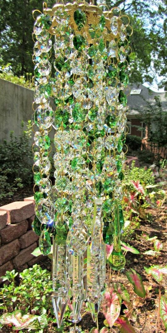 Crystal Wind Chime Green / Buy1