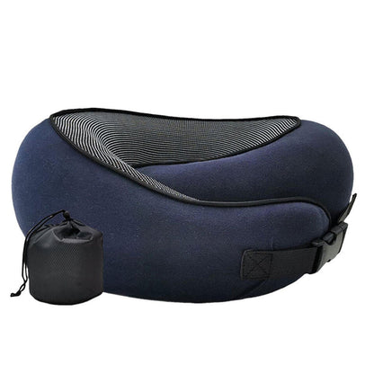 Travel Neck Pillow - Comfortable And Full Support Dark Blue / Clasp