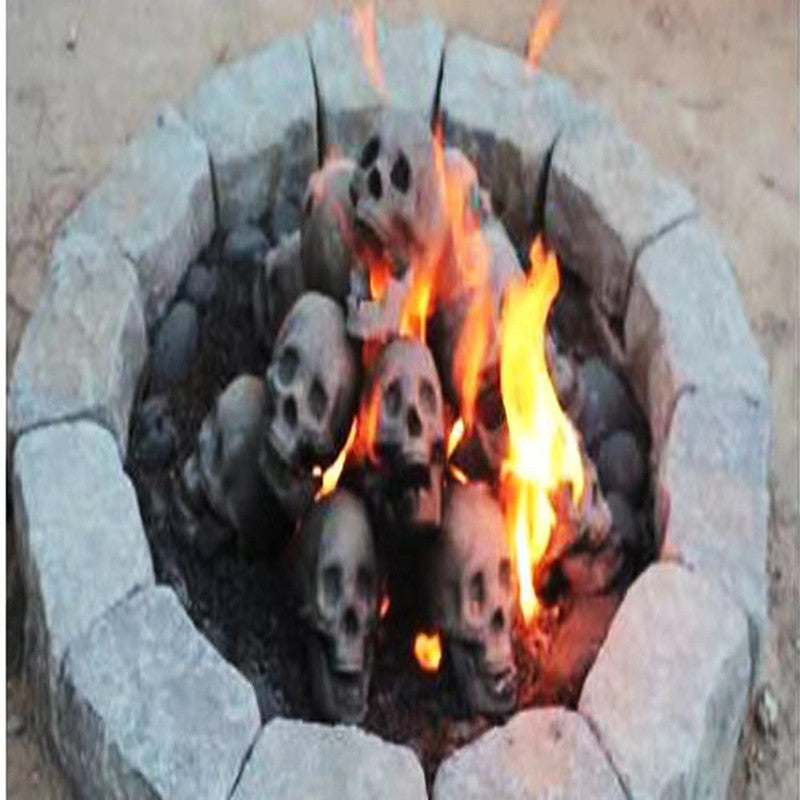 Skull Halloween Barbecue Fire Ornament Design Decoration