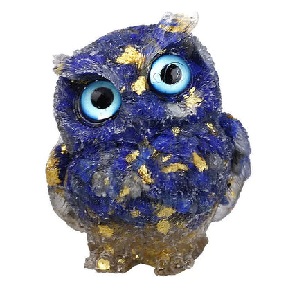 Natural Crystal Owl Gemstone Decoration