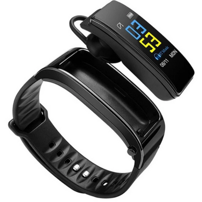 Smart Watch Bluetooth Headset Black Electronics